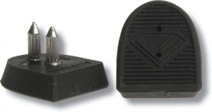 Diamant Replacement Heel Tips Flare [Negro - 1 Pár]