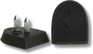 Diamant Replacement Heel Tips Latino [Negro - 1 Pair]