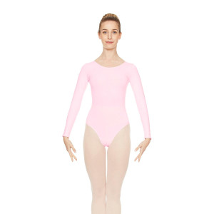 Intermezzo Girls Ballet Body/Leotard with sleeves long 3983 Bodyal Ml - Rose (007) - Size: 6