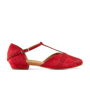 Rummos Ladies Dance Shoes Ivy 028-118 - Nubuck Red