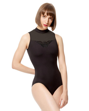 LULLI Dancewear Donne Balletto Calzamaglia/Body/Leotard ARIELA con colletto rialzato