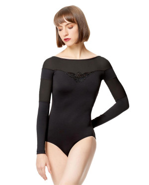 LULLI Dancewear Damen Ballett Trikot/Body/Leotard CARMEN mit Ärmeln lang