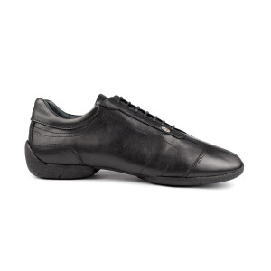 PortDance Uomini Dance Sneakers PD035 - Pelle Nero - 1,5 cm