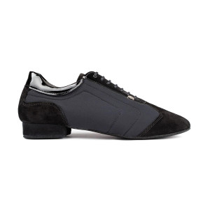 Portdance Homens Sapatos de dança PD035 - Neoprene/Nubuck Preto - 2 cm