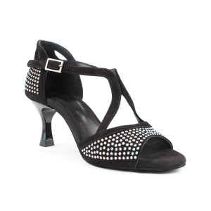 Portdance Mulheres Sapatos de Dança PD507 - Nobuk Preto - 5 cm