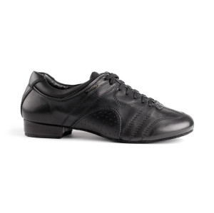 PortDance Hombres Zapatos de Baile PD Casual - Cuero Negro