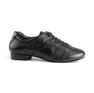 Portdance Homens Sapatos de Dança PD Casual - Pele Preto - 2 cm