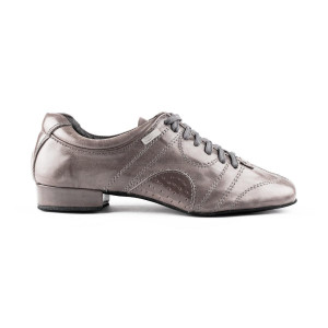 PortDance Hombres Zapatos de Baile PD Casual - Cuero Gris - 2 cm