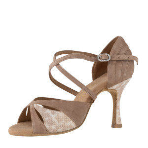 Rummos Damen Tanzschuhe Elite Paloma - Material: Nubuck/Leder - Farbe: Hellbraun/Beige - Weite: Normal - Absatz: 70R Flare - Größe: EUR 36