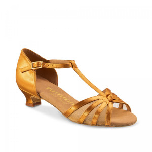 Rummos Girl's Dance Shoes R160 - Satin Tan - 3,5 cm