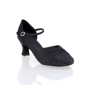 Rummos Mujeres Zapatos de Baile R346 - Satén Negro - 5 cm