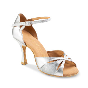 Rummos Damen Tanzschuhe R385 - Leder Silber - 7 cm