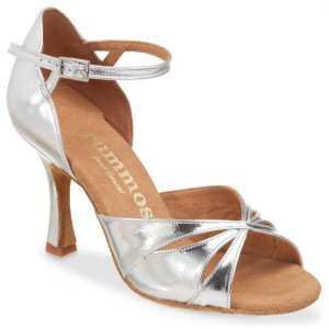 Rummos Damen Tanzschuhe R385 - Leder Silber - 6 cm