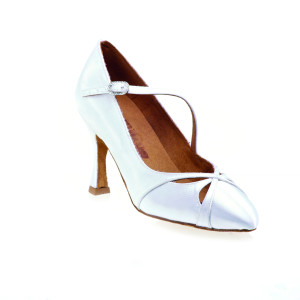 Rummos Ladies Ballrom Dance Shoes R397 - Satin White - Normal - 60R Flare - EUR 39