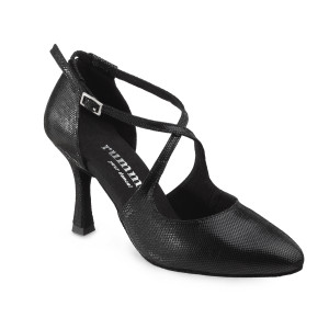 Rummos Dames Dansschoenen R425 - Leer Zwart - 7 cm