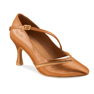 Rummos Ladies Ballrom Dance Shoes R490 - Dark Tan - 6 cm