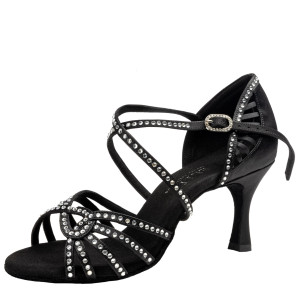 Rummos Damen Tanzschuhe Elite Eris 041S - Material: Satin Schwarz - Weite: Normal - Absatz: 60R Flare - Größe: EUR 36