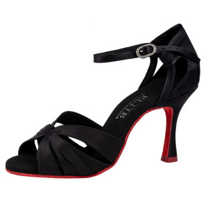 Rummos Femmes Latine Chaussures de Danse Elite Aura 041 - Matériel: Satin - Couleur: Noir - Forme: Normal - Talon: 70R Flare - Pointure: EUR 38