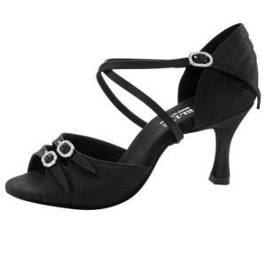 Rummos Femmes Latine Chaussures de Danse Elite Diana 041 - Matériel: Satin - Couleur: Noir - Forme: Normal - Talon: 60R Flare - Pointure: EUR 40.5