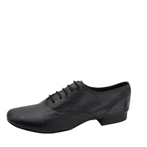 Rummos Hombres Zapatos de Baile Elite Flexman 001 - Cuero Negro - 3,5 cm