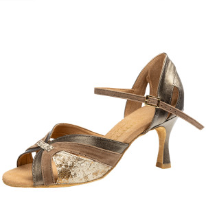 Rummos Mujeres Zapatos de Baile Isabel - Cuero/Nobuk BronzMetal/Taupe - Normal - 60R Flare - EUR 40