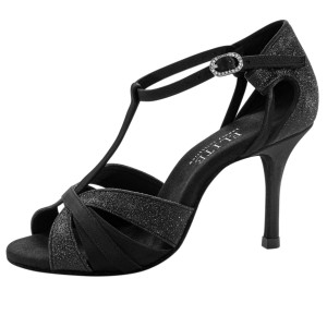 Rummos Dames Dansschoenen Elite Martina - Satijn Zwart - 8 cm