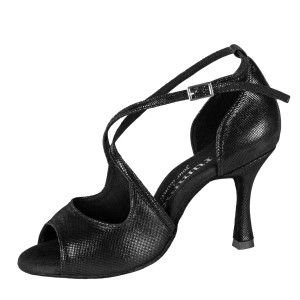 Rummos Dames Dansschoenen R545 - Leer Diva Zwart - 7 cm