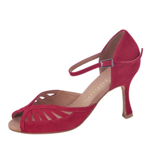 Rummos Women´s dance shoes Stella - Nubuck Red - 7 cm