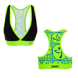 Zumba® Vibe V-Bra Top - Noir [Extra Small] Final Sale - No return