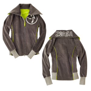 Zumba® Zweety Velour Track Jacket - Gunmetal