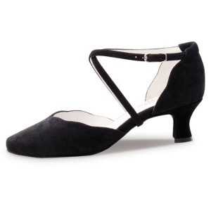 Anna Kern Donne Scarpe da Ballo Denise - Scamosciata Nero - 5 cm  - Größe: UK 4