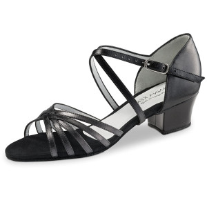 Anna Kern Dames Dansschoenen 581-35 - Leer Zwart  - Größe: UK 3