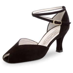 Werner Kern Mulheres Sapatos de Dança Asta - Camurça Preto - 6,5 cm  - Größe: UK 6