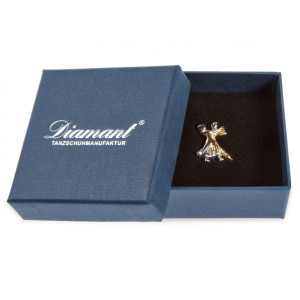 Diamant Brooch Dance Couple [Gold  x 1,5 cm]