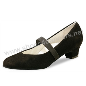 Werner Kern Mujeres Zapatos de Baile Daniela - Ante Negro - 3,4 cm  - Größe: UK 6