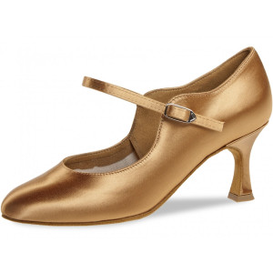 Diamant Damen Tanzschuhe 050-085-087 - Satin Bronze - 6,5 cm