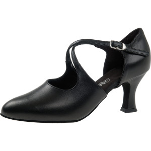 Diamant Sapatos de Dança 052-080-034 - Pele Preto - 6,5 cm Latino  - Größe: UK 7
