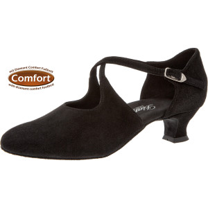 Diamant Women´s dance shoes 052-112-001 - Black Suede [Extra Wide] - 4,2 cm