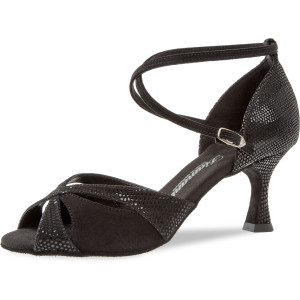 Diamant Sapatos de Dança 141-087-084 - Camurça Preto - 6,5 cm Flare  - Größe: UK 4