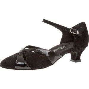 Diamant Damen Tanzschuhe 142-014-008 - Velour Schwarz - 4,2 cm