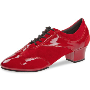 Diamant Ladies VarioPro Practice Shoes 188-134-589 - Suede/Lacquer Red - 3,7 cm
