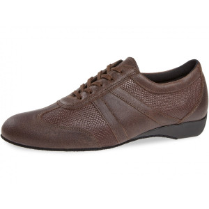 Diamant Mens Ballroom Sneakers 133-225-042 - Brown Leather [Wide] - 2,5 cm