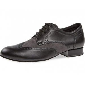 Diamant Hombres Zapatos de Baile 099-025-376 - Cuero Negro [Ancho] - 2 cm