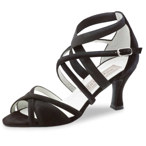 Werner Kern Femmes Chaussures de Danse Elsa - Suède Noir - 6,5 cm  - Größe: UK 5