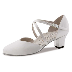 Werner Kern Donne Scarpe da Ballo Felice - Raso Bianco - 4,5 cm [UK 4 - B-Ware]