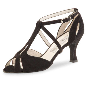 Werner Kern Mujeres Zapatos de Baile Francis - Ante Negro - 6,5 cm  - Größe: UK 5,5