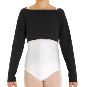 Intermezzo Damen Ballett Warm-Up Cropped Top/Shirt Langarm 6421 Topblu Ml