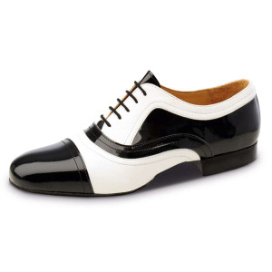 Nueva Epoca Hommes Chaussures de Danse La Plata - Cuir - Noir/Blanc