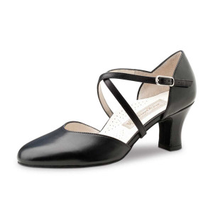 Werner Kern Dames Dansschoenen Layla - Leer Zwart - 6 cm  - Größe: UK 6