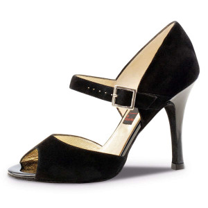 Nueva Epoca Damen Tanzschuhe Nora - Veloursleder - 9 cm